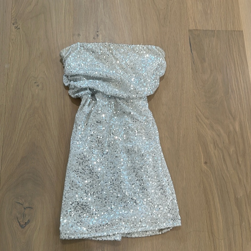 Silver sequin mini dress Lucy in the Sky